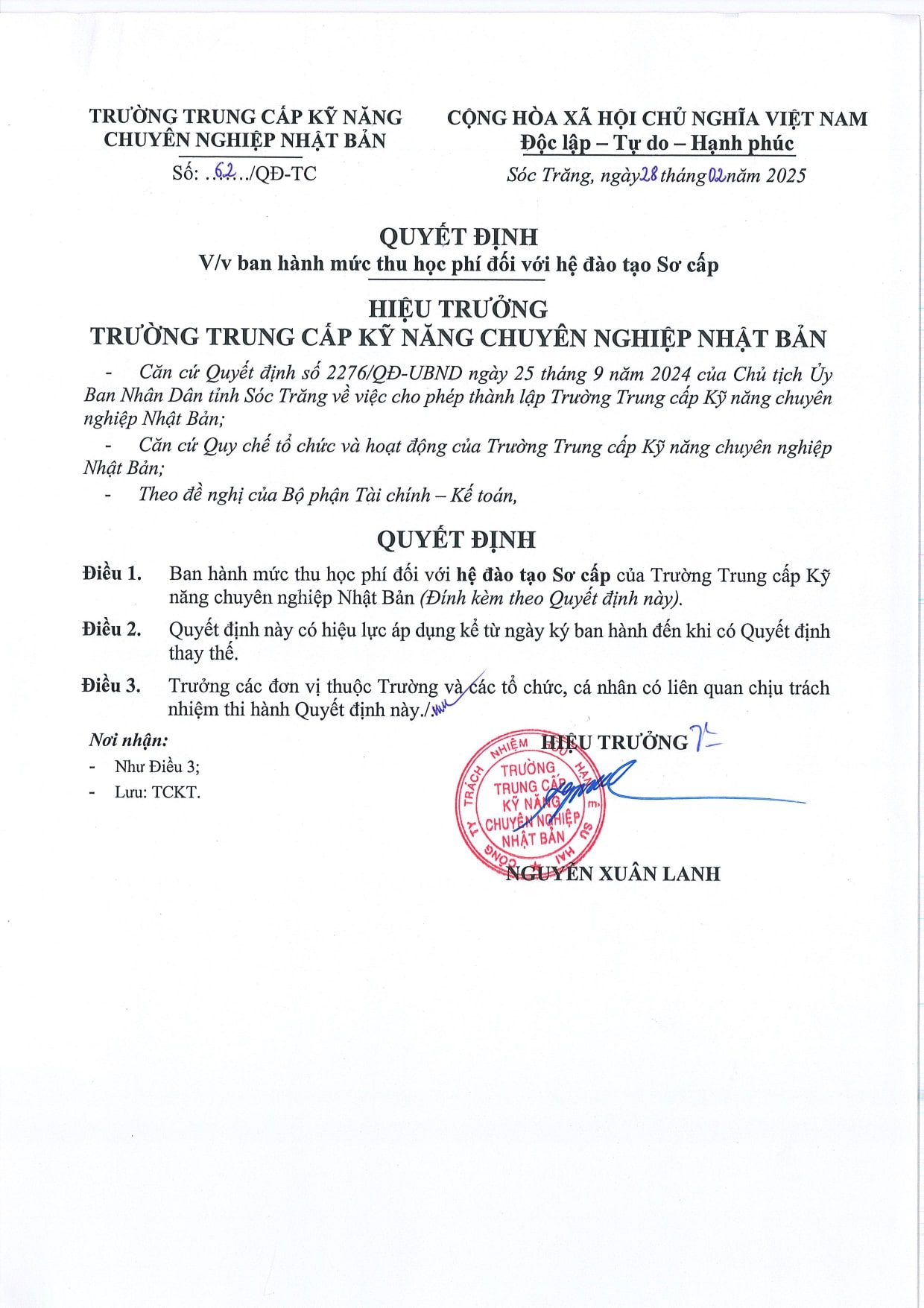 Trường Trung cấp Kỹ năng Chuyên nghiệp Nhật Bản