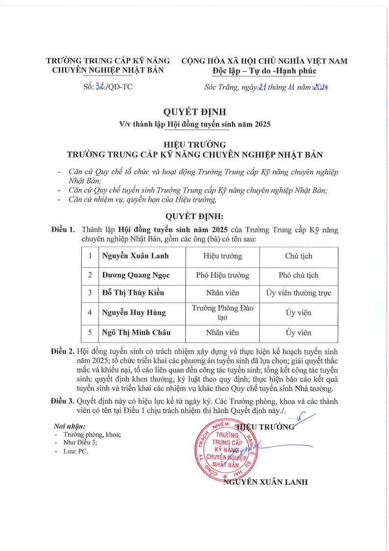 Trường Trung cấp Kỹ năng Chuyên nghiệp Nhật Bản