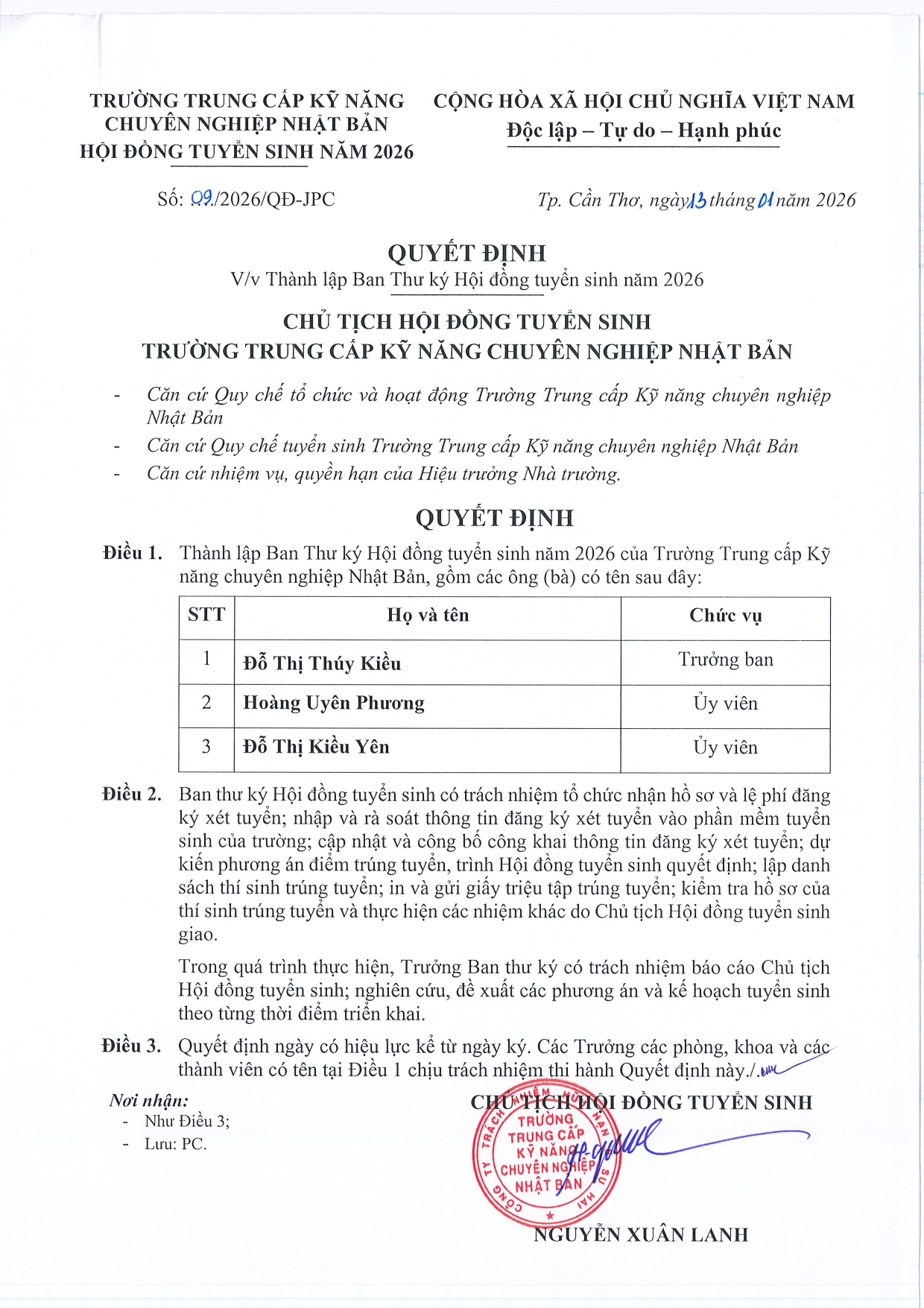 Trường Trung cấp Kỹ năng Chuyên nghiệp Nhật Bản